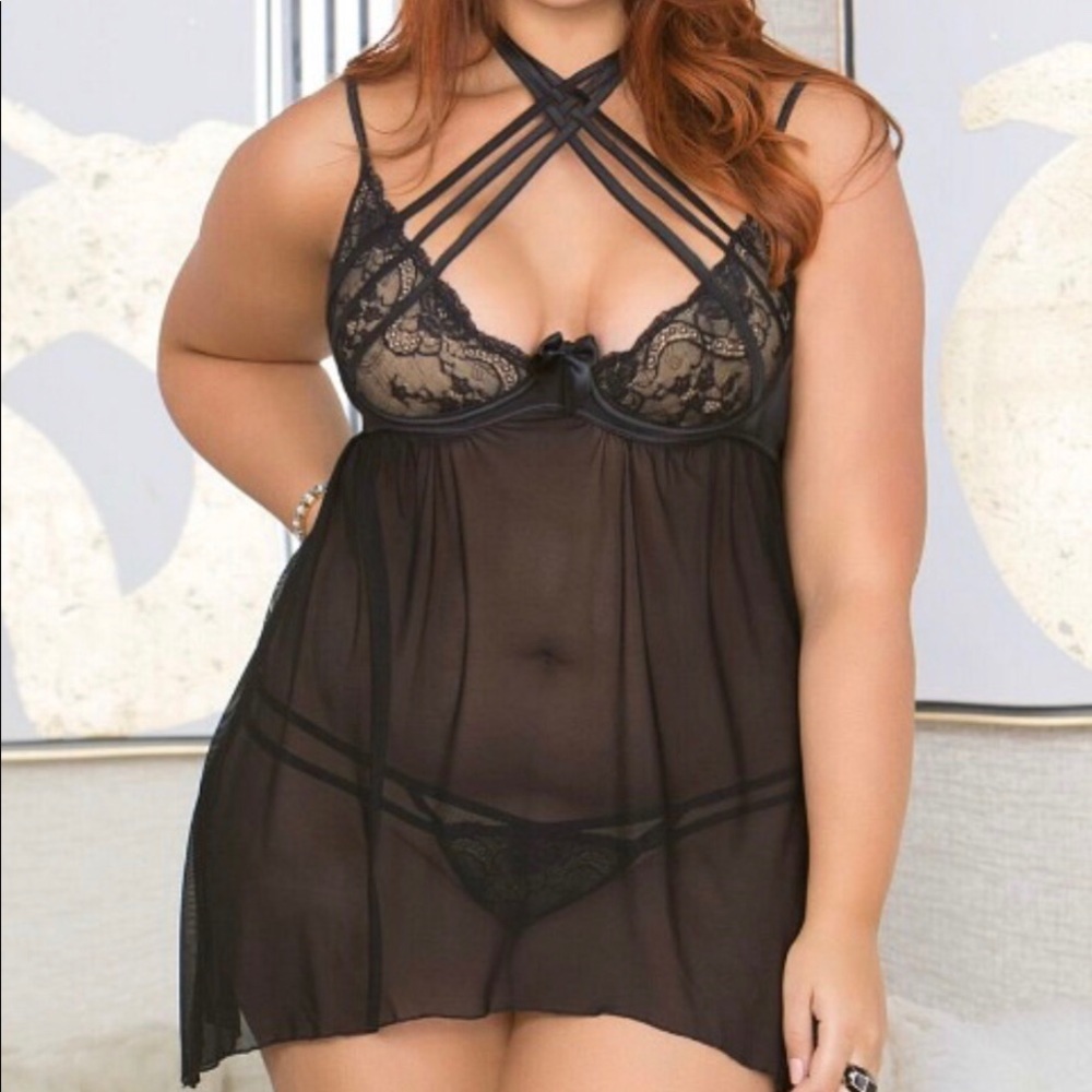 SASSY MAMA LINGERIE- Black Babydoll by icollection